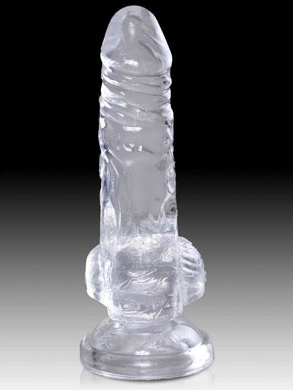 Pipedream Products King Cock with Balls Clear Realistic Dildo - - Realistic Dildos
