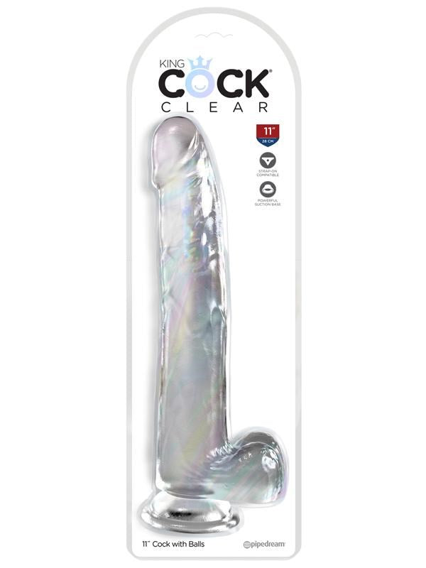 Pipedream Products King Cock Clear Cock with Balls Clear Realistic Dildo - - Realistic Dildos
