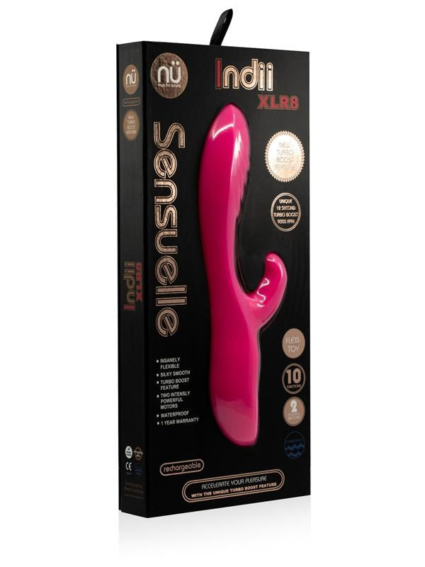 Nu Sensuelle Indii XLR8 Dual Motor Vibrator with Turbo Boost - - Rabbit Vibrators