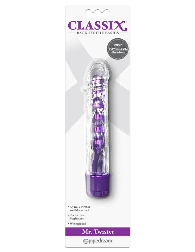 Pipedream Products Classix Mr Twister Vibrator with Removable Sleeve - - Vibrating Dildos
