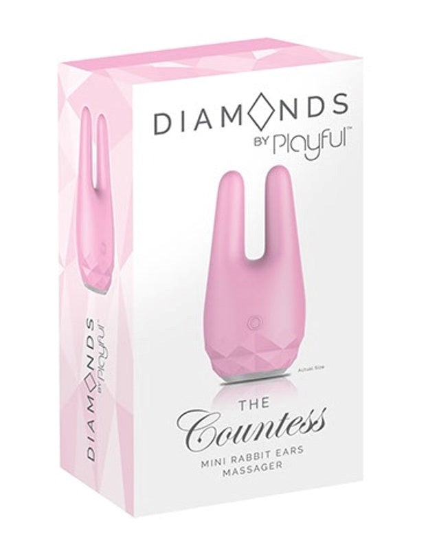 Evolved Diamonds by Playful The Countess Mini Rabbit Ears Clitoral Vibrator - - Rabbit Vibrators