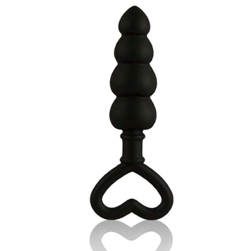 BDStyle Heart Shaped Anal Plug Body Safe Silicone with Heart Handle - - Anal Beads and Balls