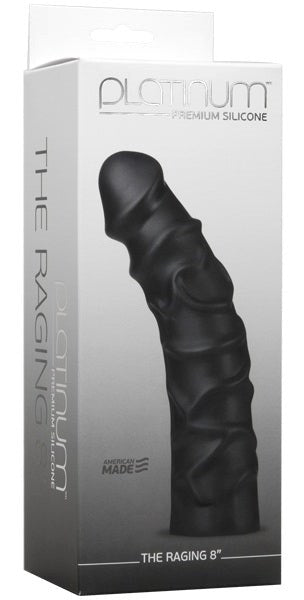 Doc Johnson Platinum The Raging 8 Inch Realistic Dildo Premium Silicone - - Realistic Dildos