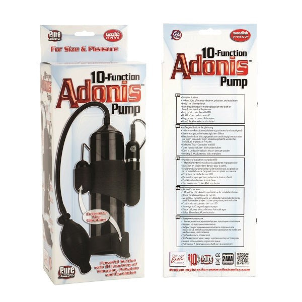 California Exotics Adonis 10 Function Vibrating Penis Pump with Vibrator - - Penis Pumps And Stretchers