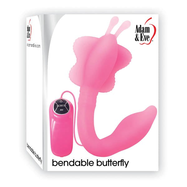 Adam & Eve Bendable Butterfly Vibe Dual Motor Vibrator - - Strap On Sextoys
