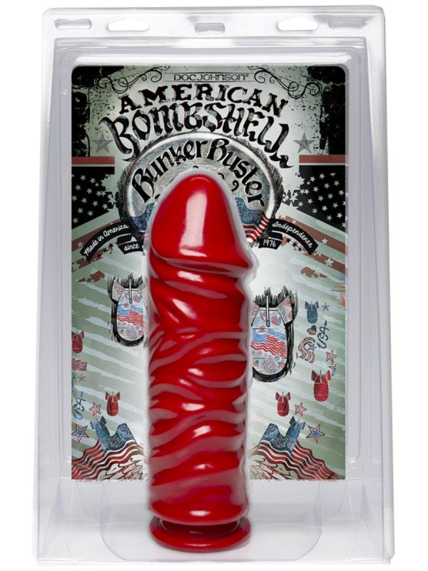 Doc Johnson American Bombshell Bunker Buster Large Ribbed Dildo - - Anal Dildos