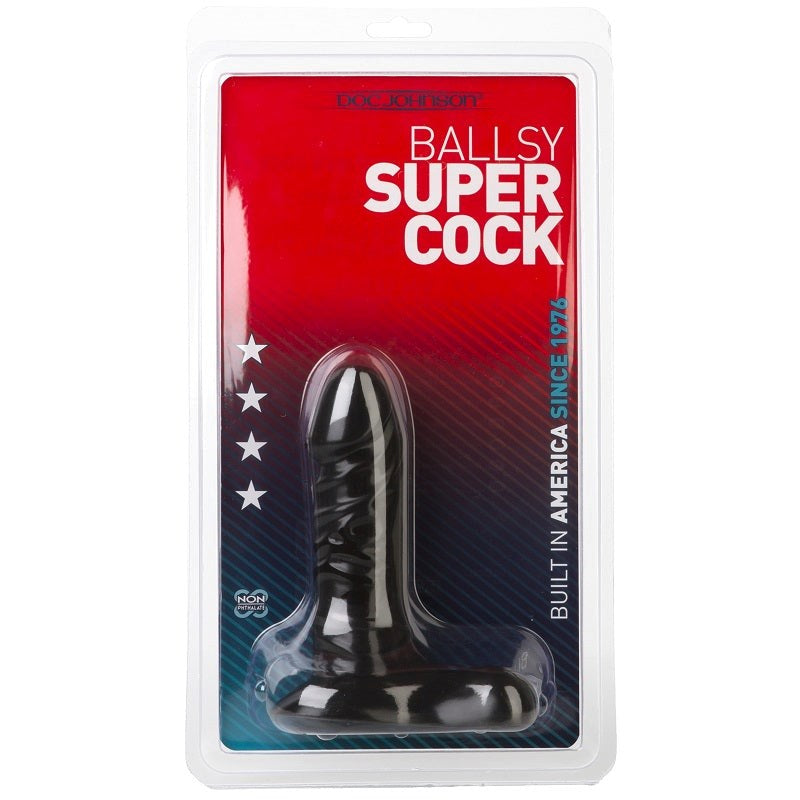 Doc Johnson Ballsy Super Cock 6 Realistic Dildo with Suction Cup Base - - Realistic Dildos