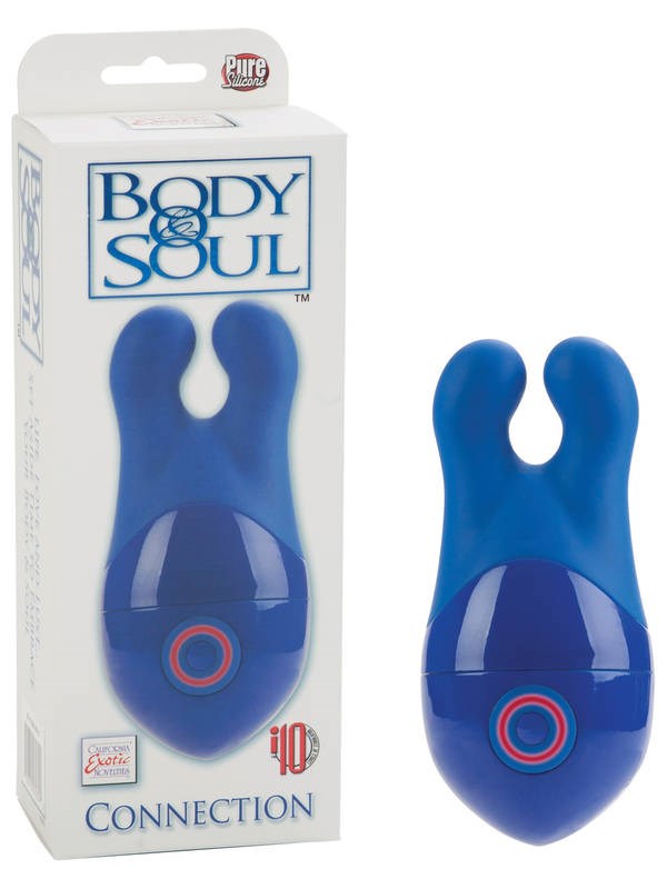 California Exotics Body & Soul Connection Dual Pronged Clitoral Vibrator - - Clit Ticklers and Pulsators