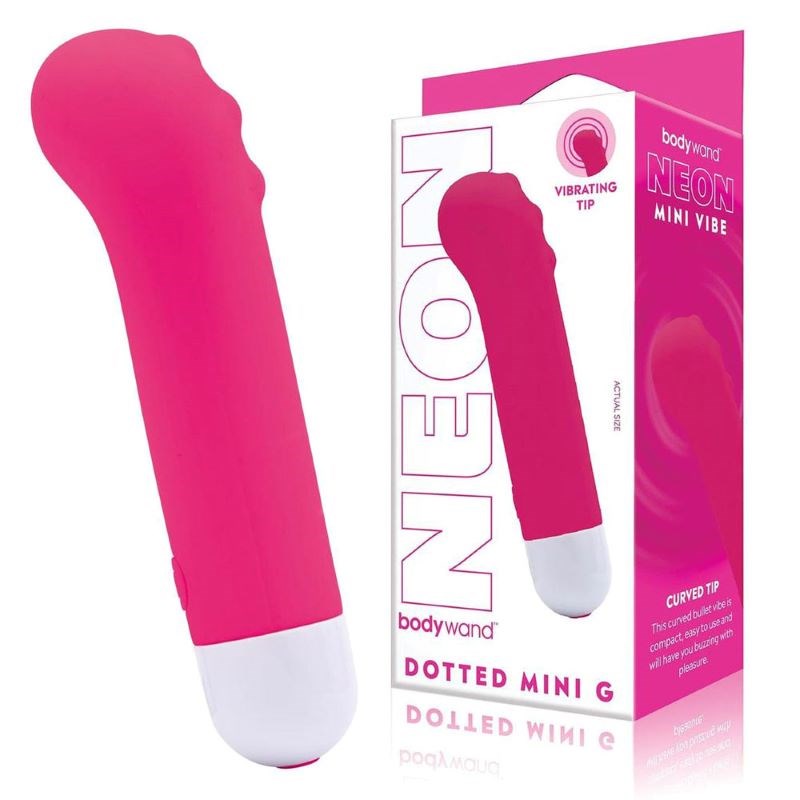 Xgen Products Bodywand Neon Dotted Mini G Spot Vibrator Compact Precision - - Body Wands