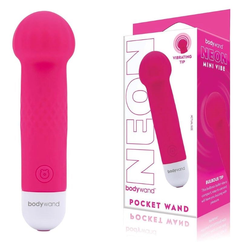 Xgen Bodywand Neon Mini Pocket Wand Compact Waterproof 10 Vibration Clitoral - - Body Wands