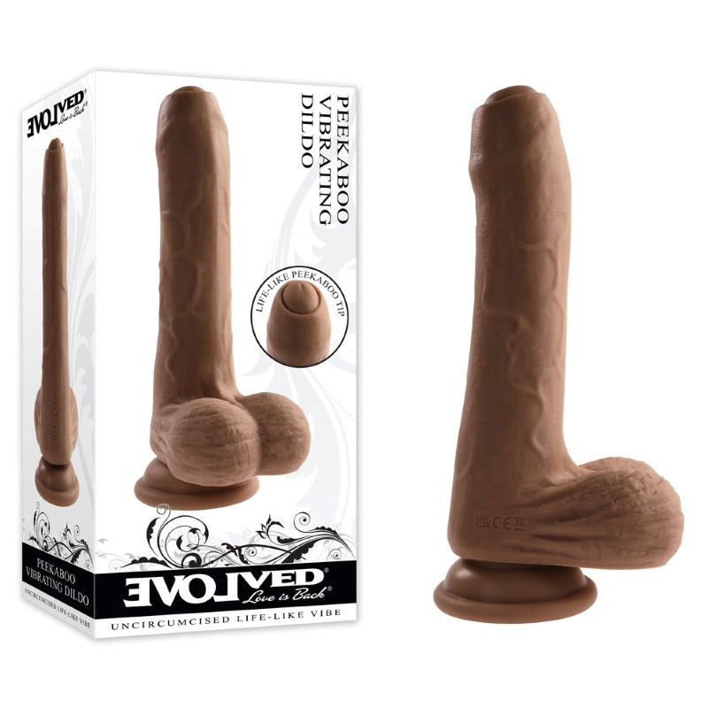 Evolved Peek A Boo Giggles and Thrills Dildo with Multiple Vibration Modes - - Vibrating Dildos