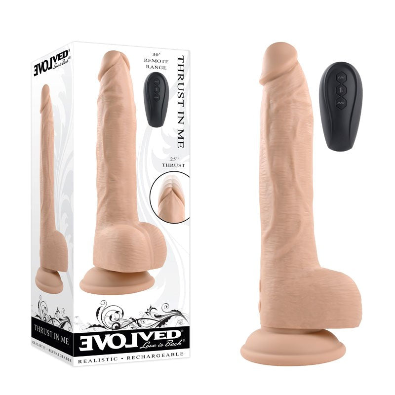 Evolved Pleasure Enhancer Thrust Tastic Thrusting Dildo with 10 Vibration Modes - - Realistic Dildos