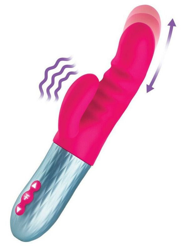 VVOLE LLC Femmefunn Essenza Thrusting Rabbit Vibrator Advanced Dual Action - - Rabbit Vibrators