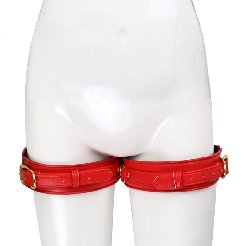 Leather Erotic Thigh Cuffs - - Cuffs and Restraints