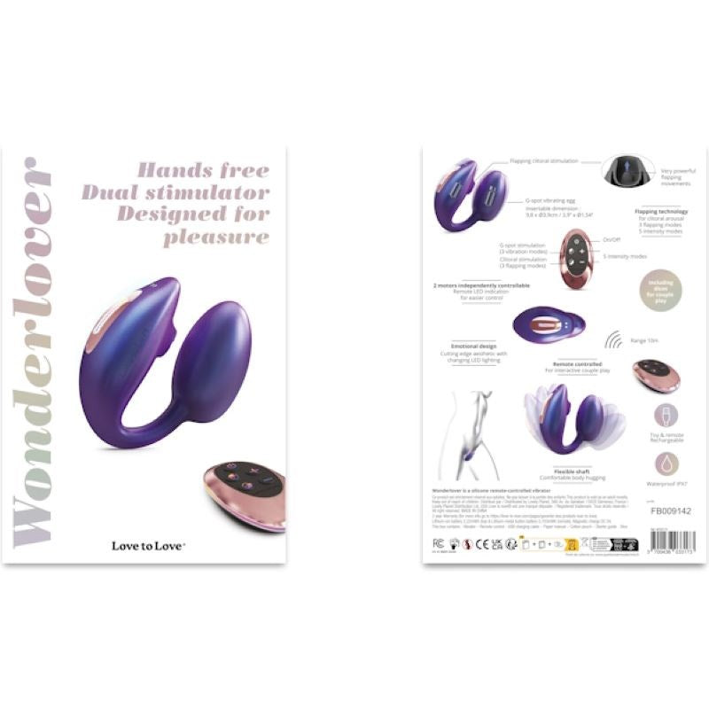 Love To Love Wonderlover Iridescent Vibrator with Remote Control - - Body Wands