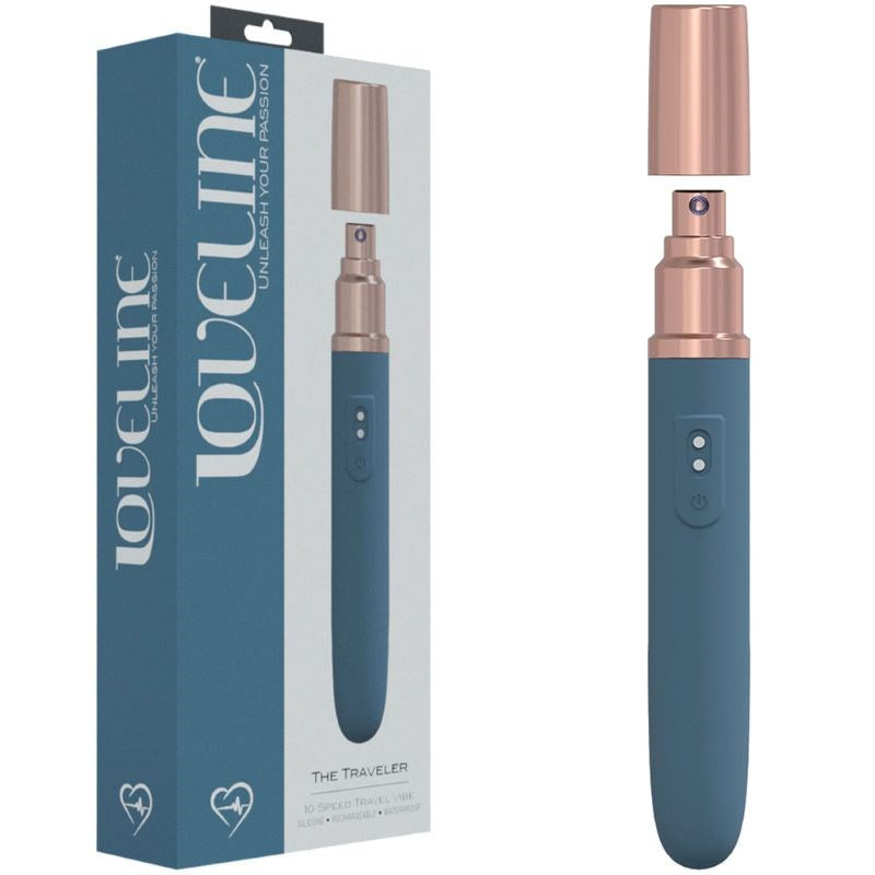 Shots Toys Loveline The Traveler Compact Vibrator for Discreet Travel - - Sex Kits