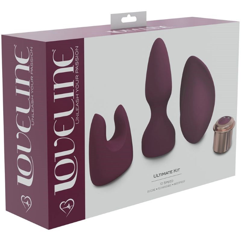 Shots Toys Loveline Pleasure Powerhouse Versatile Intimacy Kit with Bullet - - Rabbit Vibrators