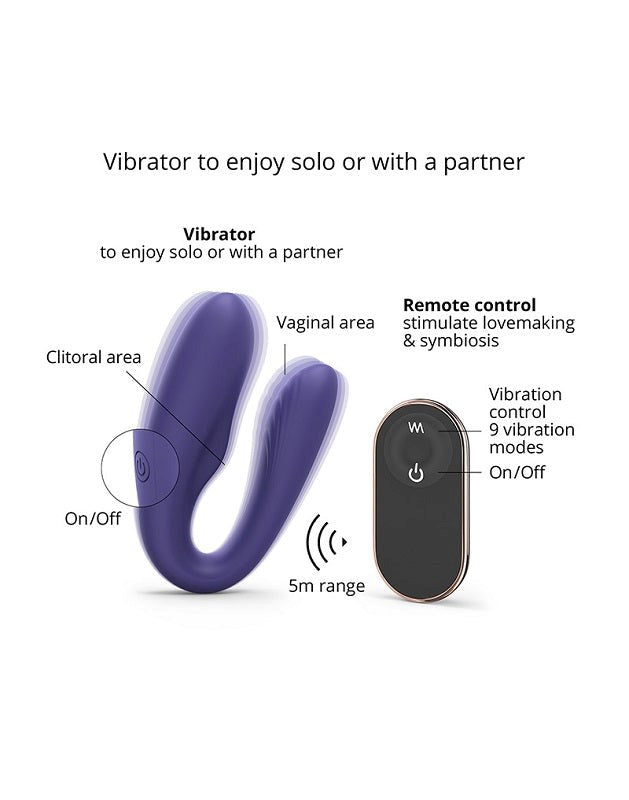 Love To Love Match Up Dual Stimulation Couples Vibrator with Remote Control - - Remote Control Vibrators