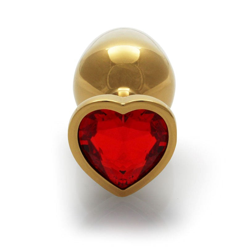 Shots Toys OUCH! Heart Gem Butt Plug Small with Heart Gem Base - - Butt Plugs