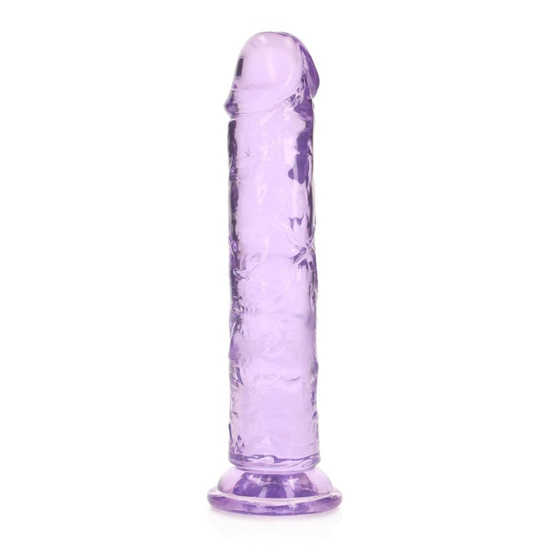 Shots Toys REALROCK 20 cm Straight Dildo Crystal Clear TPE - - Strap On Sextoys