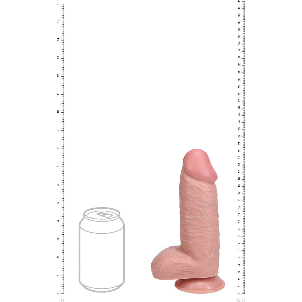 Shots Toys REALROCK 20cm Extra Thick Dildo with Balls Suction Cup Base - - Realistic Dildos