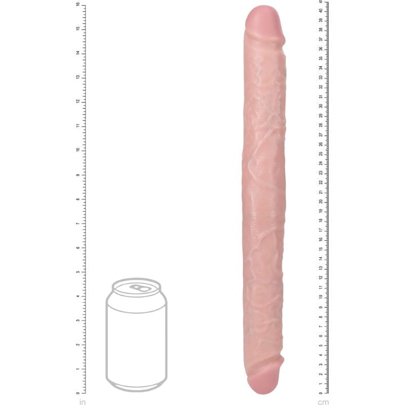 Shots Toys REALROCK Dual Delight 40cm Thick Double Dildo Premium Silicone - - Realistic Dildos