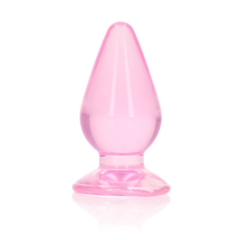 Shots Toys REALROCK 9 cm Anal Plug Crystal Clear TPE with Suction Cup - - Realistic Dildos
