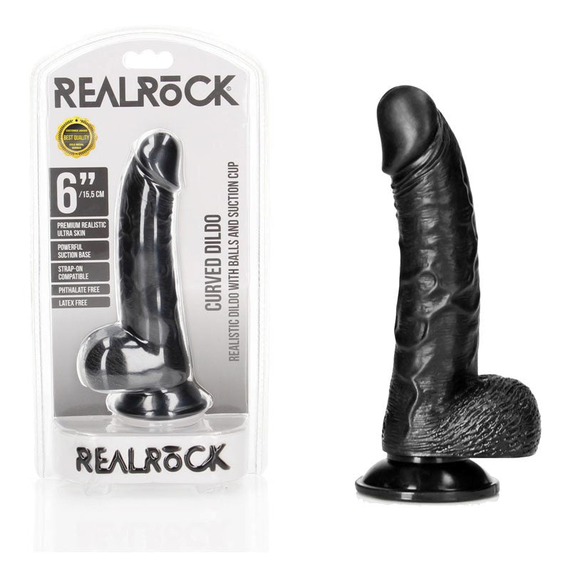 Shots Toys RELOCK Curved Dildo with Lifelike Texture and Suction Cup Base - - Realistic Dildos