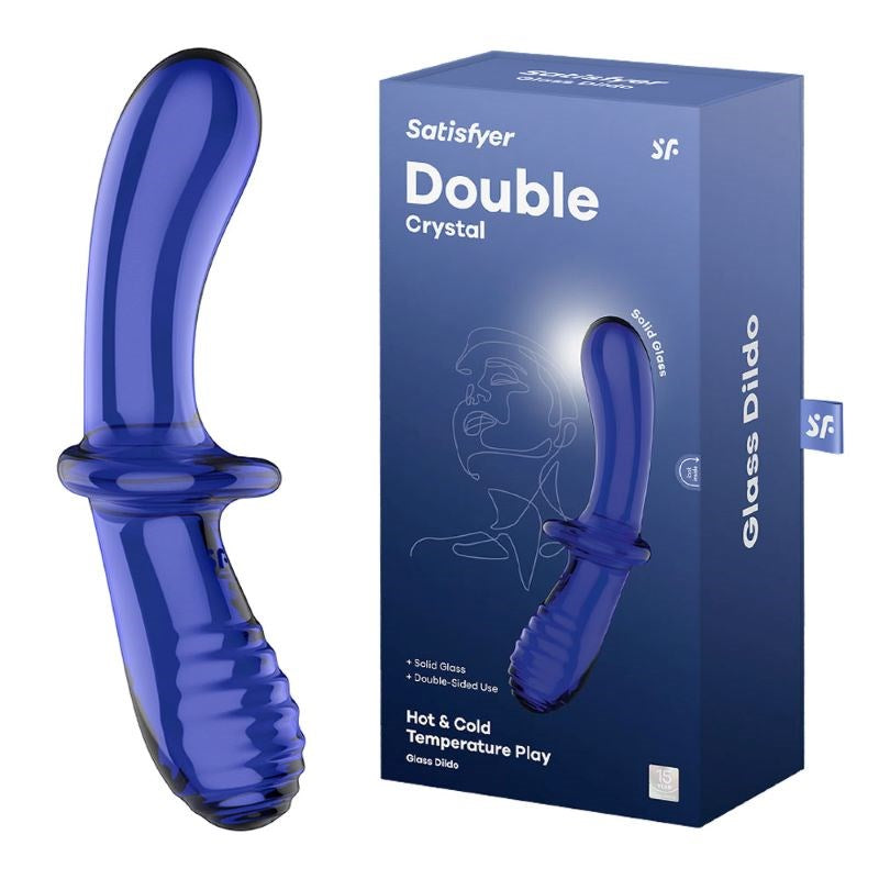 Satisfyer Double Crystal Anal and Vaginal Glass Dildo Dual Pleasure - - Remote Control Vibrators