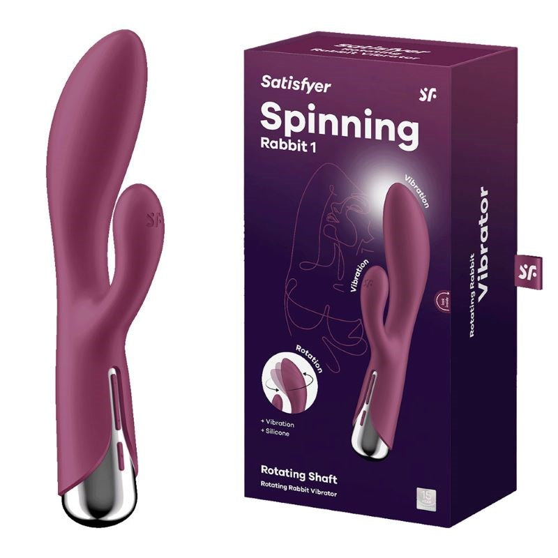 Satisfyer Spinning Rabbit 1 Multi Functions G Spot and Clitoral Stimulator - - Rabbit Vibrators