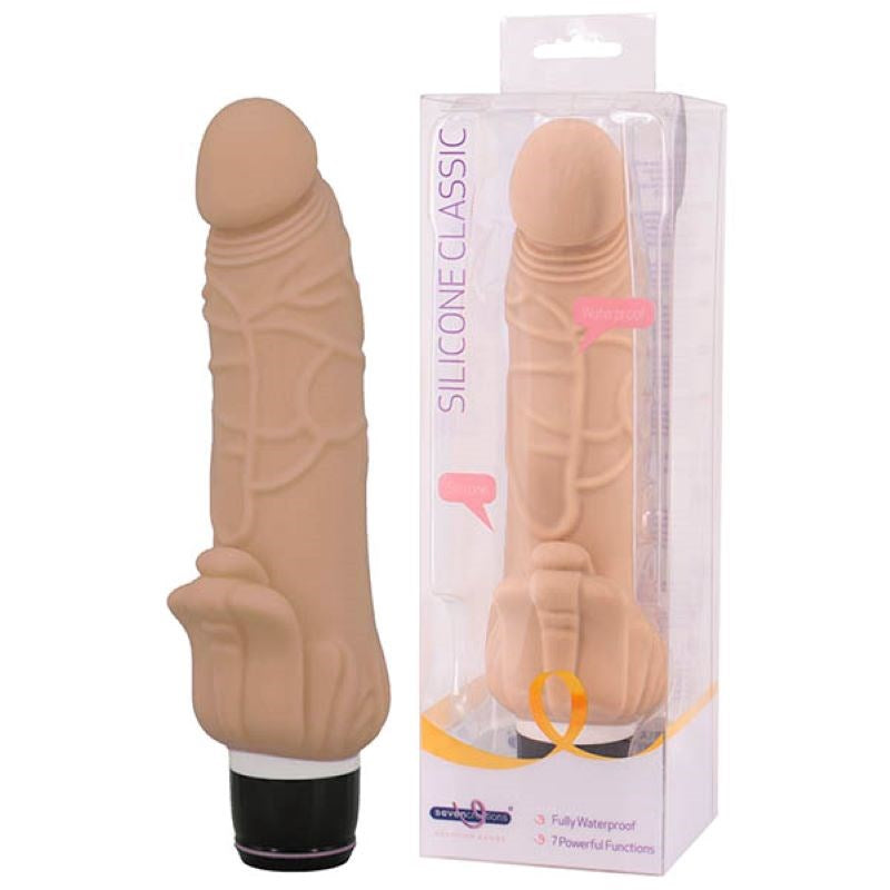 Seven Creations Silicone Classic 7.5 Inch Vibe Realistic Vibrator - - Realistic Dildos