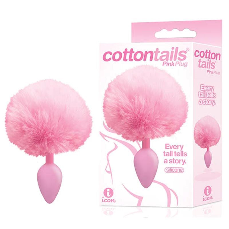 Icon Brands The 9s Cottontails Silicone Butt Plug with Tail - - Butt Plugs
