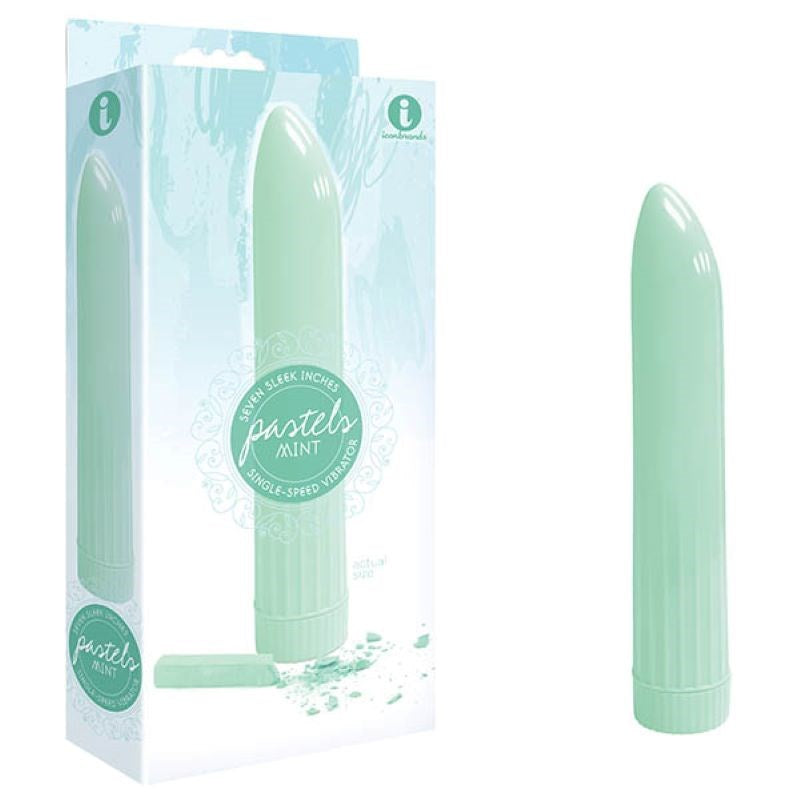 Icon Brands The 9s Pastel Vibes Smooth 7 Inch ABS Vibrator Multiple Speeds - - Realistic Dildos