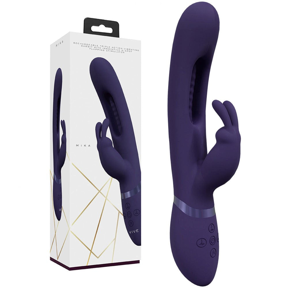 Shots Toys VIVE Mika Rabbit Vibrator with Dual Stimulation and 1000 Combinations - - Rabbit Vibrators