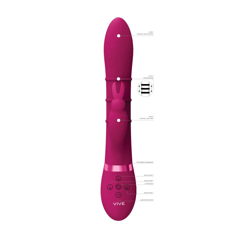 Shots Toys VIVE Sora Transformative Rabbit Vibrator 1000 Settings Dual Stimulation - - Realistic Dildos