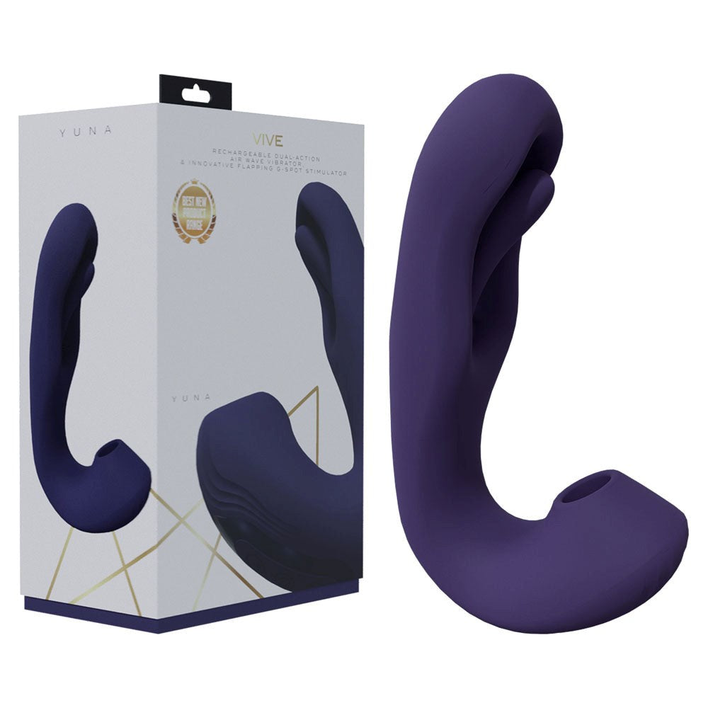 Shots Toys VIVE Yuna Flapping Vibrator for Clitoral and Vaginal Pleasure - - Strap On Sextoys