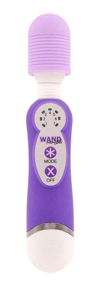 XR Brands Wand Essentials 7 Function Wand Cordless Clitoral Vibrator - - Personal Massagers
