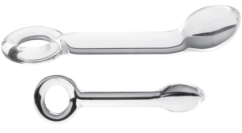 Spartacus Enterprises Sensual Bliss Blown Glass G Spot Dildo with Loop - - Bullet Vibrators