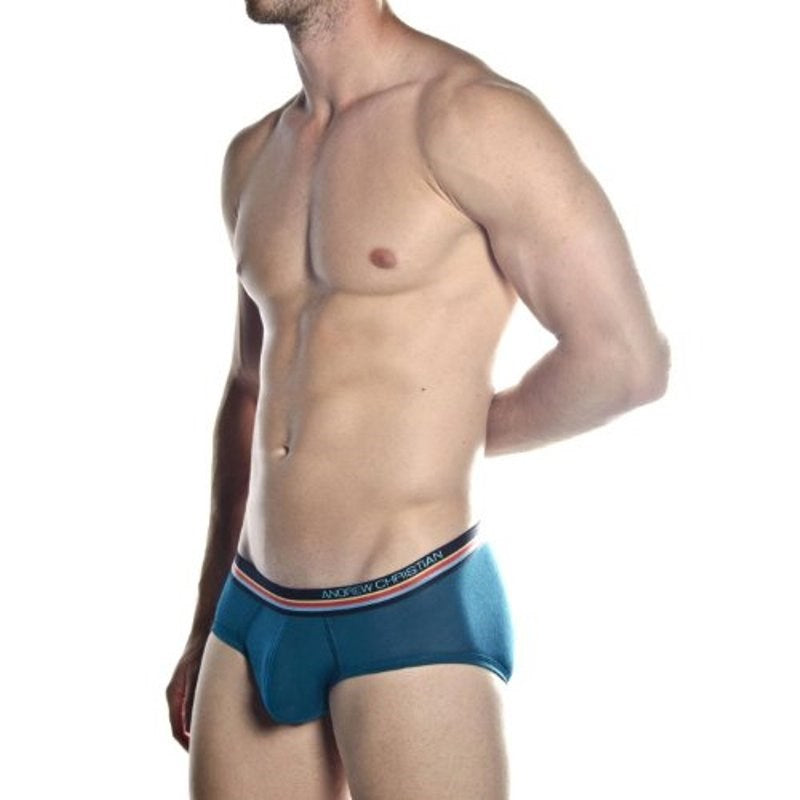 Andrew Christian CoolFlex Spectrum Brief With Show It Tech Blue Enhancement - - Clit Ticklers and Pulsators
