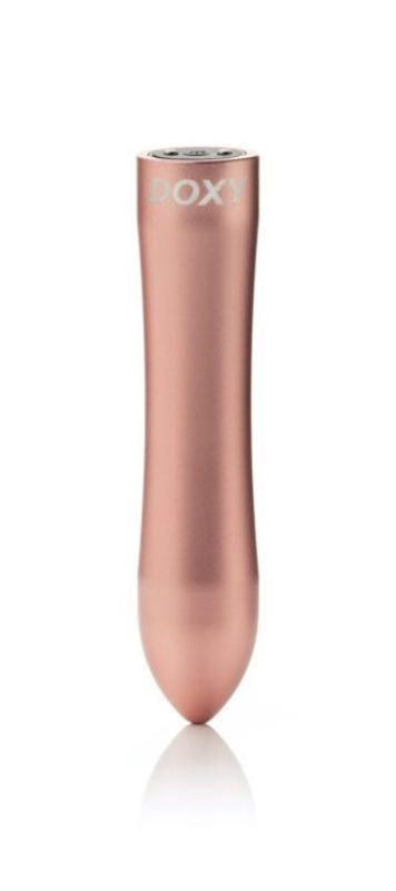 Doxy Bullet Rose Gold Aluminum Rechargeable Bullet Vibrator - - Realistic Dildos