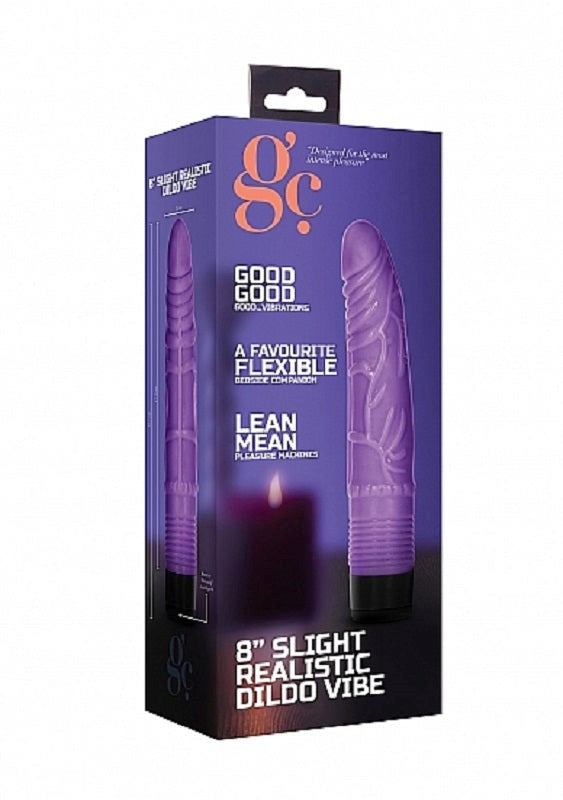 Shots Toys GC Slight Realistic Vibrating Dildo 8 inch Suction Cup Base - - Realistic Dildos