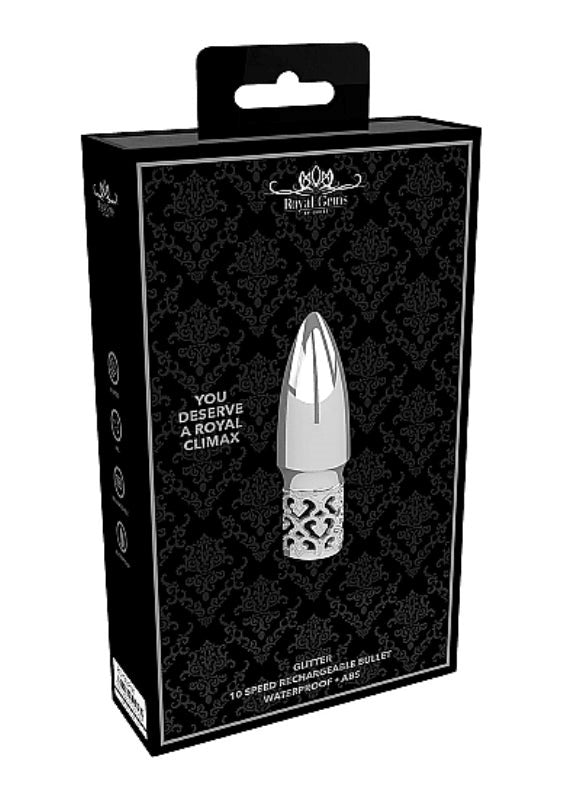 Shots Toys Glitter Rechargeable ABS Bullet Vibrator USB Rechargeable - - Bullet Vibrators