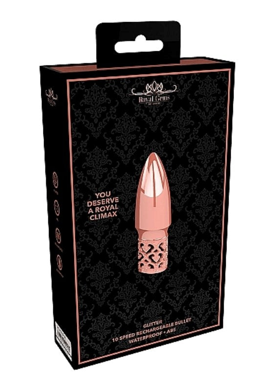 Shots Toys Glitter Rechargeable ABS Bullet Vibrator USB Rechargeable - - Bullet Vibrators