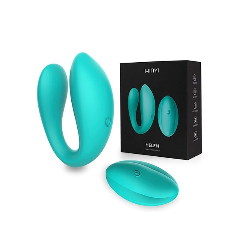 Winyi Helen Couples Vibrator 10 Vibration Patterns Premium Silicone - - Body Wands