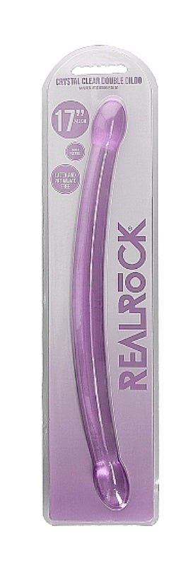 Shots Toys Sophisticated Bliss Non Realistic Double Dong 17 Inch Crystal - - Realistic Dildos