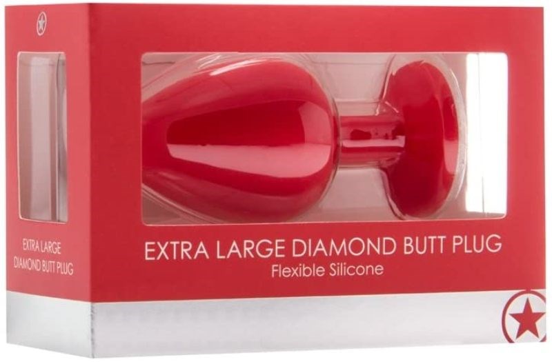 Shots Toys Ouch Dazzling Diamond Delight XL Butt Plug Premium Silicone - - Breast and Nipple Toys