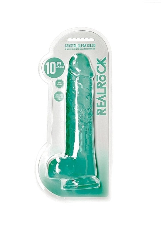 Shots Toys Realistic Dildo With Balls 10 25.4 cm Suction Cup Base - - Anal Beads and Balls