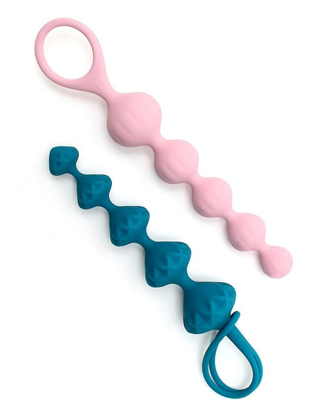 Satisfyer Beginners and Anal Training Beads Dual Texture Anal Beads - - Anal Beads and Balls