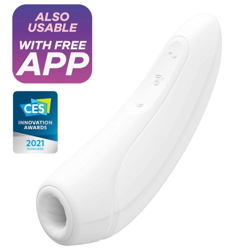Satisfyer Curvy 1+ App Controlled Air Pulse Vibrating Clitoral Massager - - Clit Ticklers and Pulsators