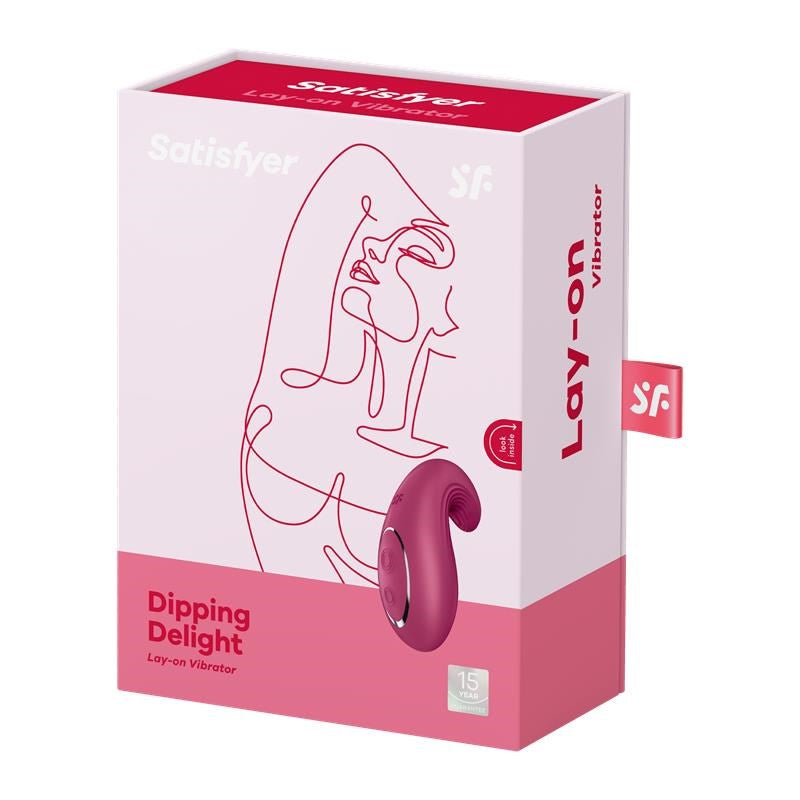Satisfyer Dipping Delight 12 Functions Layon Clitoral Massager Dual Motor - - Clit Ticklers and Pulsators